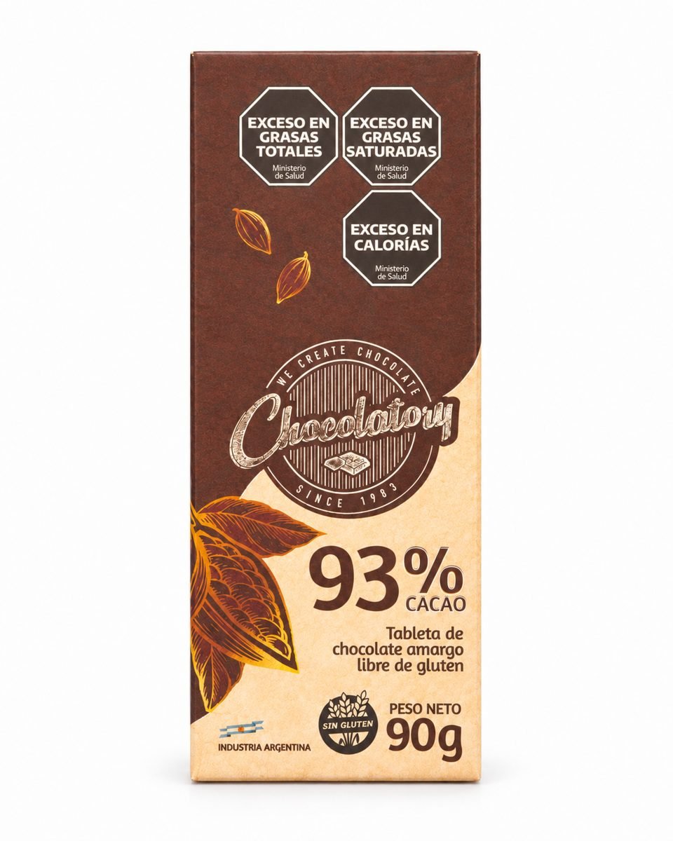 Tableta de chocolate amargo Chocolatory 93%
